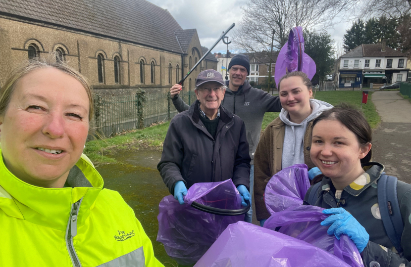 Litter Picking on South Croydon Rec today 