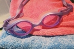 Goggles on towel