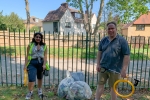 Jason with collected rubbish