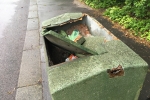 Damaged Salt Bin Croham Manor rd