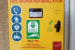 Defibrillator at Riddlesdown Tennis Club, funded by Helen Redfern