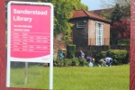 WI Working at Sanderstead Library Rose Garden