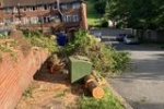 Debris Left on Pavement outside 89 Hyde Road