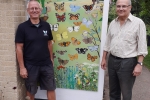 Cllr Richard Chatterjee, Simon Saville & the new mural