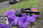 Rubbish collected by Friends of Croham Hurst Woods on our work morning 