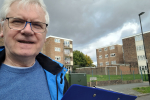 Robert and his clipboard in Monks Hill