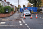 View of roadworks