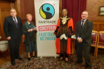 Andy, Mayor and Civic Mayor celebrate Fairtrade in Croydon