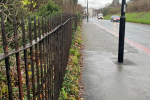 Cleared vegetation on the Godstone Road, Kenley