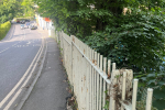 Cleared pavement on Hayes Lane