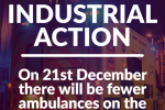 Industrial action by ambulance drivers