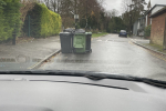 Dumped bins left on road outside St Peter’s Primary School