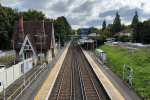 Train line through Kenley station