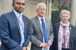 Cllr Nikhil Sherine Thampe, Cllr Ian Parker and Cllr Margaret Bird