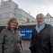 Councillors Pollard and Ward outside Selsdon garage site