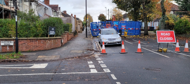 View of roadworks