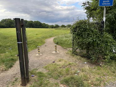 Security bollards at Higher Drive Rec