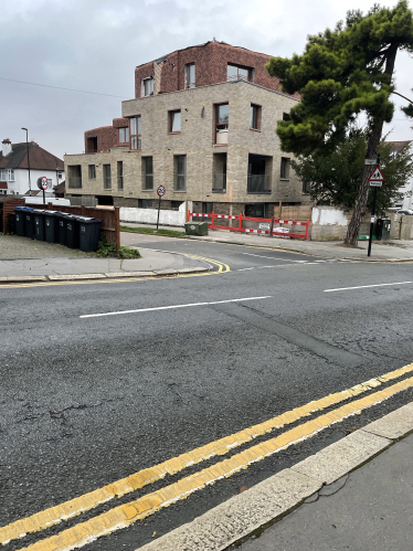 Unfinished block of flats at 270 Selsdon road