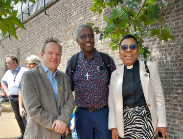 Andy with Bishop of Croydon and Barbados