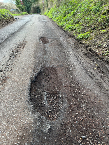 Pothole on Old Lodge Lane