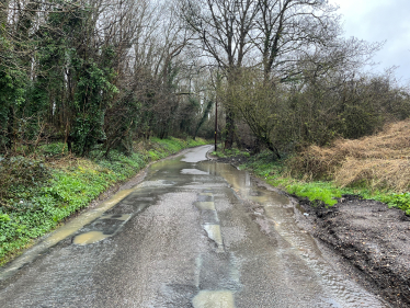 Old Lodge Lane road surface