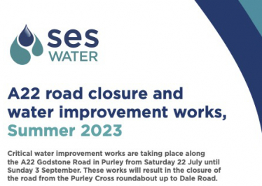 SES Water A22 closure poster