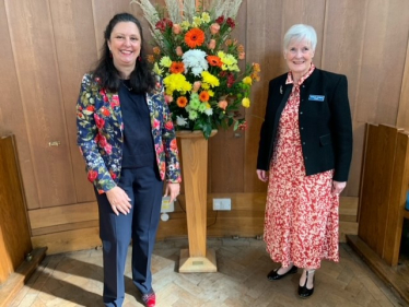 Beautiful Flowers in URC Church Today for the Anniversary Service