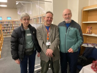 Andy with Library Volunteers