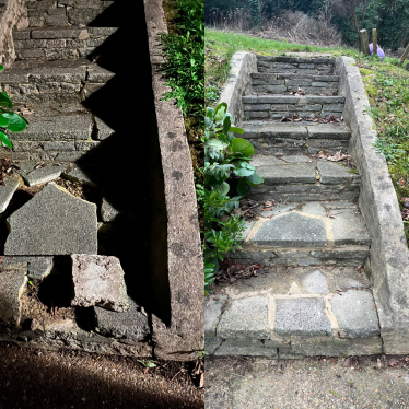 Oaklands estate steps